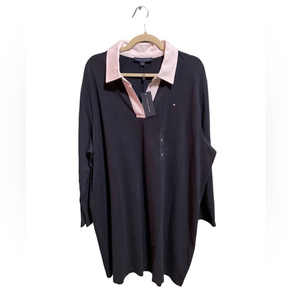 Tommy Hilfiger Plus Size Johnny-Collar Rugby
Dress. Navy Blue. 2X/3X - Picture 2 of 6